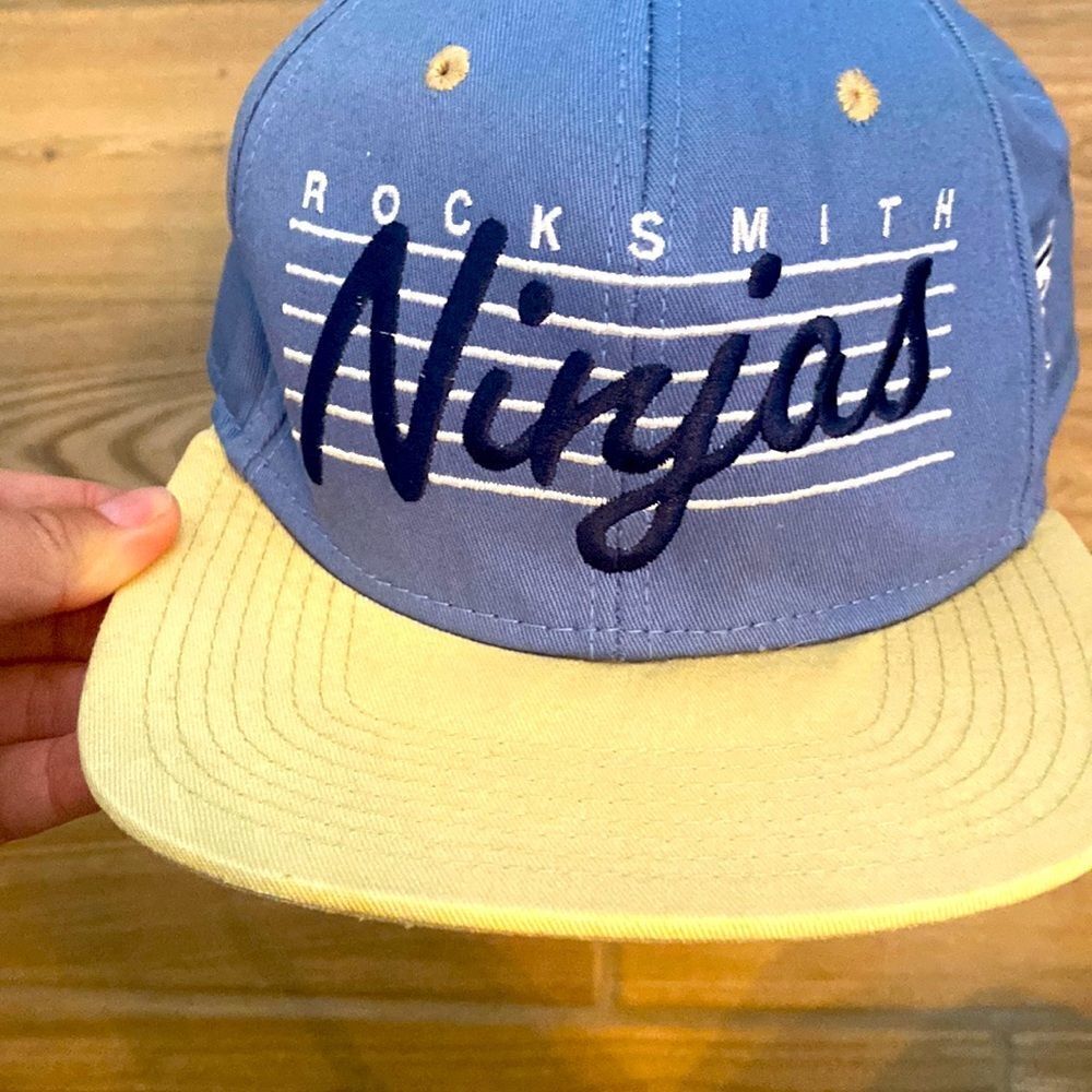 Rocksmith ninjas blue yellow snapback hat